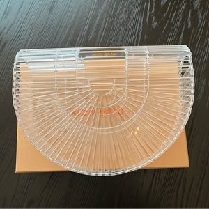 Cult Gaia acrylic ark small clutch in clear